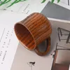 Mugs 2PCS Wooden Cup Solid Wood With Handle Sour Jujube Water Tea Trumpet For Kitchen Living Room