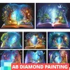 Stich AB Drill Diamond Malerei Mosaic Magic Book Schmetterling Voller Platz/runde Stickst