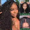 Glueless Wig 5x5 HD Lace Closure Wigs Wave Deep Human Hair Bleached Bleached 6x5 Lace Pront Bony بدون Glue Precut Lace