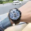 Czarne technologie modne meny chłodny duży zegarek dla przystojnego biznesu dominujący motyl klamra trend stalowy pasek wodoodporny kwarc