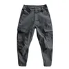 Great Solid Color MidWaist Male Sweatpants SkinTouch Cargo Pants Multi Pockets MidRise Men for Trekking 240315