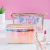 Sacs de rangement Coloré Holographique Femmes Sac Cosmétique TPU Clear Maquillage Beauté Organisateur Pochette