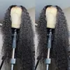 13x4 Kinky Curly Lace Frontal Wig Бразильские вьющиеся парики из натуральных волос на шнуровке для женщин 4x4 Hd Передний предварительно сорванный кружевной фронтальный парик