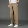 Summer Męskie spodnie duże rozmiary proste dopasowanie dużych rozmiarów 5xl prosta szeroka noga Catch Black Cargo Pants Work Vintage Spodni Mężczyzna 36um#