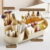 Förvaringslådor Makeup Brush Holder Organizer 360 graders roterande skrivbordsbox för hemmakontororganisation Multifack