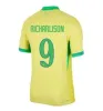 2025 2023 2024 Brasilsfotbollströjor L.Paqueta Neymar Vini Jr. 23 P.Coutinho Richarlison Football Shirt G.Jesus T.Silva Bruno G. Pele Casemiro Men sätter Jersey