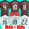 Mexico 24 25 Soccer Jersey Hector Herrera Kevin Alvarez Carlos Rodriguez Nestor Araujo Orbelin Pineda Erick Gutierrez National Team Home Away Kid Kit