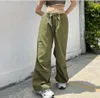 Leisure style drawstring tied waist loose wide leg pants Spicy girl handsome dance sports leggings