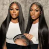 4x4 HD Glueless Pre Plucked 24 Inch 150% Density Closure Wig Brazilian Virgin Straight Lace Front Wigs Human with Baby Hair