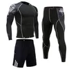 Ropa interior térmica para hombre, ropa interior comprimida de invierno para MMA Rashgard, ropa de gimnasio para hombre, camiseta de culturismo, mallas, ropa deportiva