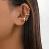 Ear Cuff Ear Cuff PuRui Geometría de moda Pendientes de puño para mujer 3 piezas / set Metal Grueso Pendientes de clip no perforados Joyería de fiesta para mujer Y240326