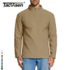 tacvasen Quarter-Zip Pullover Tops Mens Turtleneck Fleece Sweatshirts Casual Warm Sweater Athletic Running Sports Hoodie Shirts H1X5#