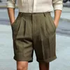 Shorts pour hommes Hommes Summer Beach Casual Jambe large Coupe ample avec ceinture élastique Costume à glissière