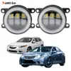 EEMRKE Ensemble de phares antibrouillard LED 30 W/40 W pour Honda Accord pour Acura CU/CW 2011-2015 avec lentille transparente Angel Eyes DRL Feu de circulation diurne 12 V