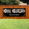 Tillbehör Happy Halloween Banners Yard Sign Banner för utomhus inomhus Scary Halloween Bakgrund Party Supplies Fence Banners Decoration