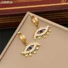 Earrings Necklace Turquoise Eye Necklace Personality Stainless Steel Jewelry Set Demon Eye Jewelry Set L240323