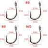 20pcs 10884 Stainless Steel White Strong Big Game Fish Tuna Bait Fishing Hooks Size 20120 240313