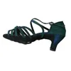 Dance Shoes Elisha Shoe Women's Customized Heel Salsa Latin Open Toe Ballroom Party Wedding Green/Blue Dancing Sandal