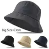 Ns sombrero de pescador de talla grande con cabeza grande para hombre sombrero para el sol de gran tamaño para mujer sombrero de pescador blanco protector solar de verano Panamá 56-58cm 60-63cmC24326