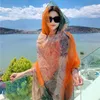 Sarongs novo lenço de seda legal feminino fino yourou fio protetor solar toalha de praia viagem foto xale 240325