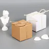 Cadeau cadeau 10pcs Creative Kraft Papier Candy Boîtes Forme carrée Faveurs de mariage Emballage Dragee Box Sacs