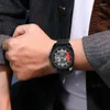 Wristwatches Style Sports Student Tide Silicone Tape Watch Men's Quartz Fashion Waterproof Round Black Business