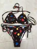 Designer Sexig bikini Set för kvinnor Bandage baddräkt Twopieces Crop Top SwimeWear Thong Bathing Suit Hög midja Beachwear Size S-XL #001