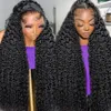 Perruque Lace Front Wig Deep Wave naturelle, cheveux humains, Deep Wave, 30 pouces, Transparent, 13x4, 13x6, densité 250, pour femmes