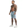 Gingtto Denim Shorts Men Summer Homme Clothny Skinny Fit Cutton Cotton Fashion Style المرن وصول الخصر DK37 240318