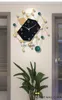 ウォールクロックリビングルームパーソナリティクリエイティブファッションホームアート装飾時計3次元光高級ハイエンドモダンシンプル