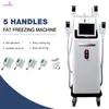 Novo design Cryo Body Slimming Machine Perda de peso Cryolipolysis Fat Freeze Body Sculpting Device 5 alças Equipamento não invasivo para perda de peso aprovado pela FDA