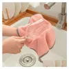 Chiffons de nettoyage Chiffon Wi Fluffy Absorbant Serviette Lavage à la main Réglable Suspendu Corail Drop Livraison Maison Jardin Housekee Organiz Otuxb