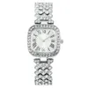 새로운 스퀘어 다이아몬드 전체 스카이 스타 패션 여성 시계 팔찌