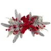 Flores decorativas 4x guirlanda de escada de natal para escadas porta lareira janela decoração interior ao ar livre vermelho