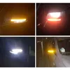 Autocollant d'avertissement de rétroviseur réfléchissant, bande d'avertissement de sécurité nocturne, autocollant Anti-collision et anti-rayures, 2 pièces