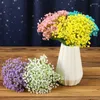 Dekorativa blommor 5st mini plast barnbröd konstgjord blomma högkvalitativ diy skrivbord hem sovrum bröllop dekoration torkad