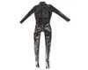 Catsuit KostümeDamen Wetlook PVC Body Rollkragenpullover und Doppelreißverschluss Oper Croth Strumpfhosen Catsuit Latex Zentai Anzug Sexy Fetisch Cl2110541