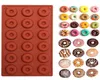 1pc 18 Mini Siliconen Donut Bakvormen Cake Chocolade Biscuit Snoep Zeep Siliconen Mal Donuts Dessert Mold1515686