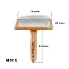 Peignes Brosse de toilettage pour chien/chat Brosse en bois pour chien Outil de shampoing pour la beauté et le massage des animaux de compagnie Coussin souple Brosse de bain pour animaux de compagnie Peigne Cadeau pour votre animal de compagnie