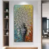 Big Size Abstract Flower Canvas Painting Free Shipping Wall Art Picture Modern Posters for Living Room Home Decoration One Piece