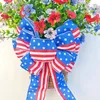 Decorative Flowers Patriotic Day Decoration For Front Door Independence 4th Of July Indoor Outdoor Red White Blue