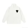 Heren Parijs modeontwerper gebreide trui geborduurd hart coltrui brei grote liefde ronde Maglione voor mannen Amies trui dames vest Amis Igkd59L1