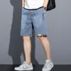 Neue Sommer Männer Denim Shorts Kordelzug Lose y2k Fi Tasche Street Hip Hop Männlichen Jeans Kurze Jogginghose S-5XL W2A9 #