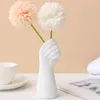 Vasen Handform Kreative Vase Stiftbehälter Blumenarrangement Flasche Harz Handwerk Wohnkultur Nordischer Stil für Wohnzimmer Schlafzimmer