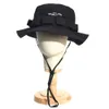 Chapéu de balde de algodão respirável ao ar livre masculino sólido casual boonie chapéu de pesca moda safari chapéu de verão caminhadas chapéu de sol c24326