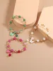 3pcs Butterfly Charm Beaded Bracelet Statement bracelet