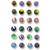 16 mm coloré rare fait à la main Murano Boules en verre Murano Ornements Vase Home Vase Bonsai Accessoires de décoration jeu Pinball Toys for Kids 240314