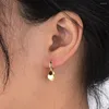 Hoop Earrings Vintage 925 Silver Ear Buckle Coin Pendants For Women Lovers' Couples Party Engagement Jewelry Earring