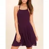 Casual Dresses Sexig klubb Royal Blue Lace Up Backless Spaghetti Strap Skater Dress A Line Purple Party Vestido 2024 Sommar för dans