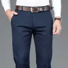 2023 Spring New Men's Bamboo Fiber Casual Pants Classic Style Busin Fi Khaki Stretch Cott Byxor MANA Märke Kläder F6gr#